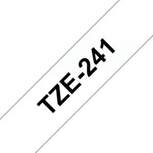 Tape 18mm Lami Black On White (tze-241)