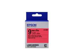 Label Cartridge Pastel Lk-3rbp Black/red 9mm (9m)