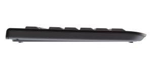 Corded KC 1000 Flat Keyboard - USB - Black - Qwertzu German