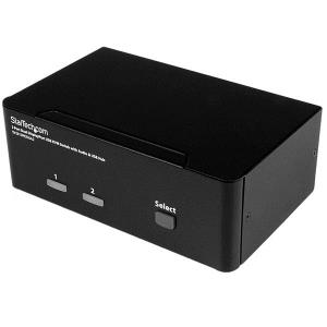 KVM Switch 2-port DisplayPort Dual-monitor  - 4k 60hz