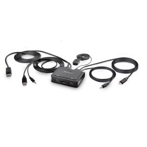 2-port Compact 4k KVM Switch USB-a/USB-c Cable KVM Switch