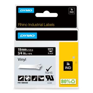 Rhino 19 Mm Vinyl White On Black