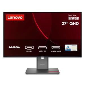 Desktop Monitor - ThinkVision P27Q-40 - 27in - 2560x1440 (QHD) - 4ms IPS 120Hz 99% sRGB 99% BT709 98% DCI-P3 10-bit