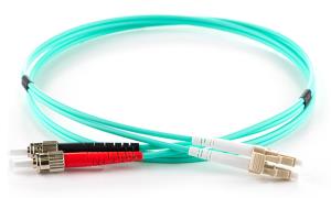 Duplex Fibre Optic Patch Cable Lc To St 50/125 Om3 1m