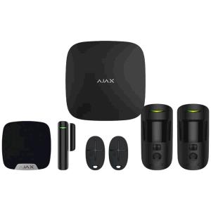 Ajax Kit 2 Cam Plus Apartment With Key Fobs (8pd) Black