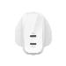 Dual 30w USB-c Wall Charger Pd 60w White