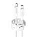 Data Transfer Cable - Racing USB-C to USB-C Cable 60W USB 2.0 1.2M Silver White