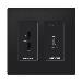 DM Essentials 4K Receiver - HDMI and USB 2.0 Signal Extension over CATX Cable - Wall Plate - Black