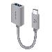 USB 3.1 USB-C (Male) to USB-A (Female) Adapter - Space Grey Aluminium - 15cm